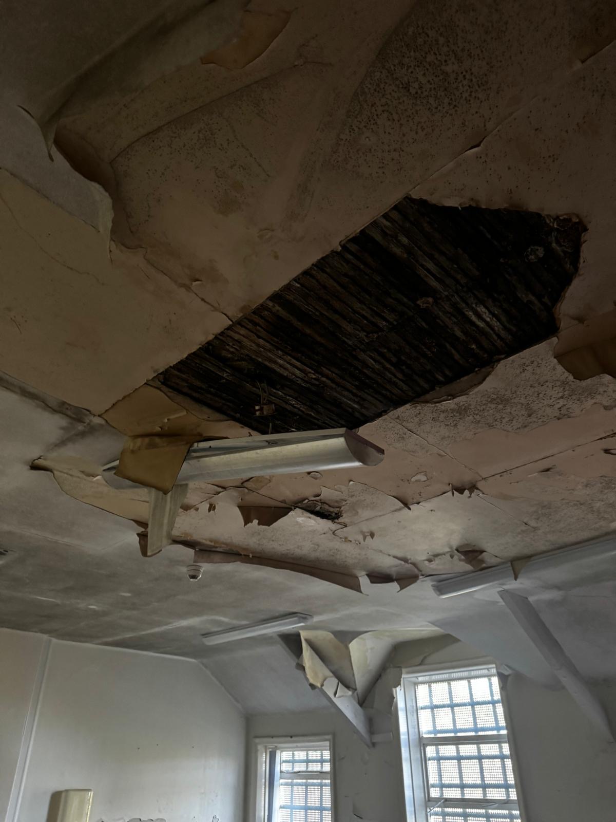 Significant ceiling collapse